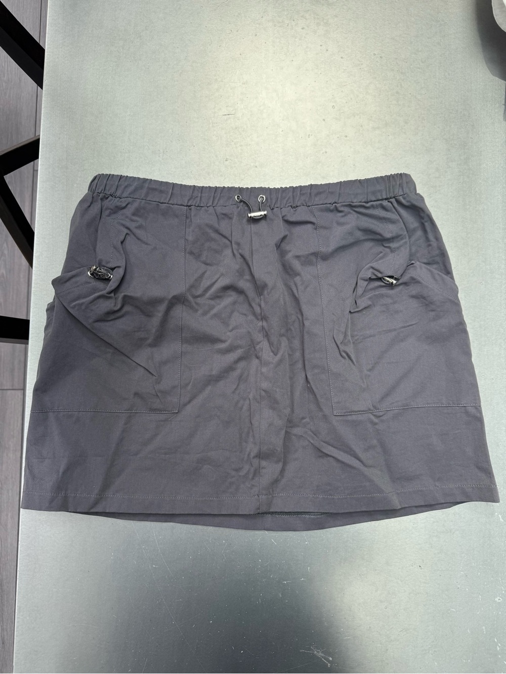 Women’s Blue Drawstring Cargo Skirt